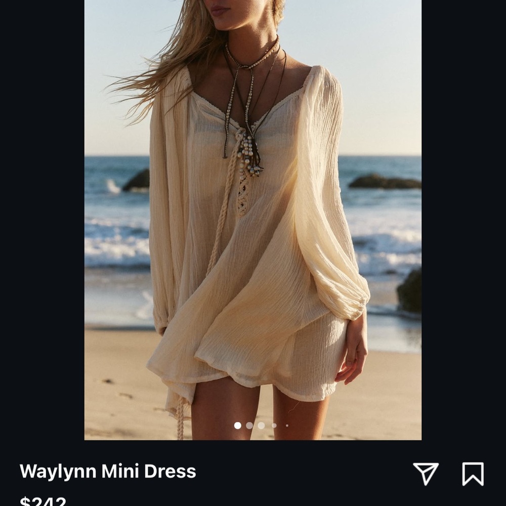 Jen's Pirate Booty Cream Waylynn Mini Dress